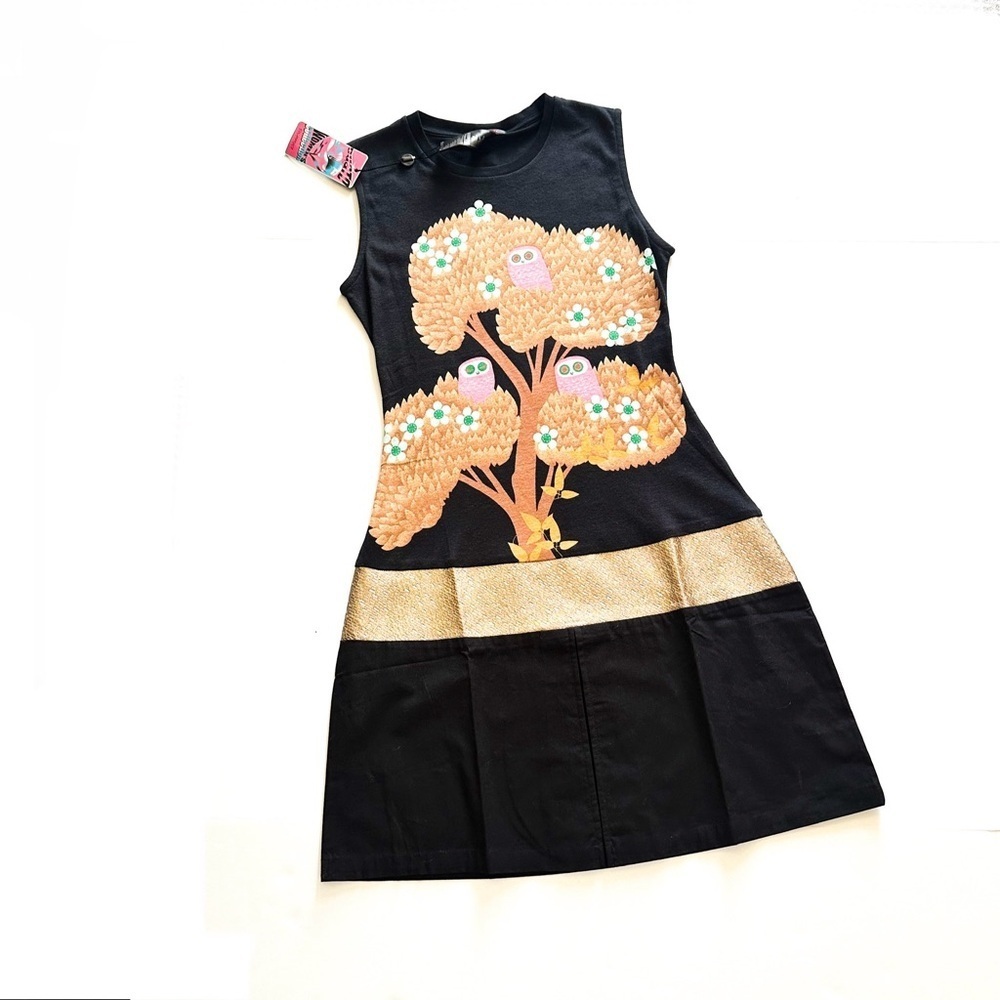 Custo Barcelona Multi-Texture Graphic Mini Dress 38 /Small